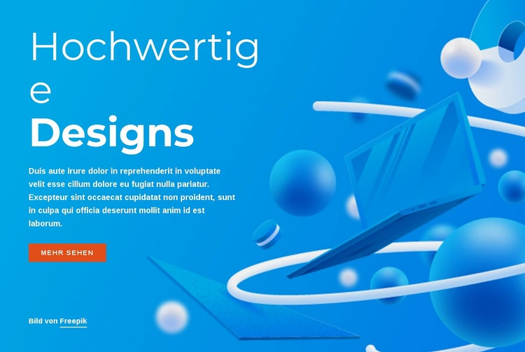 Hochwertige Designs Website design