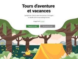 Page De Destination Polyvalente Pour Voyages Et Vacances