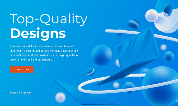 Top quality designs One Page Template