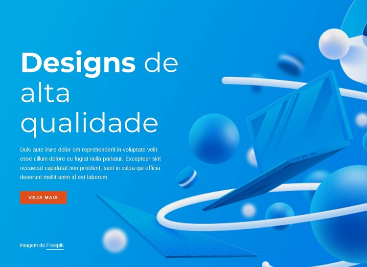 Designs de alta qualidade Modelo de uma página