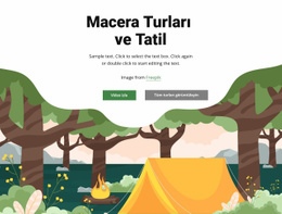 Seyahat Turları Ve Tatiller Için Web Sitesi Tasarımı