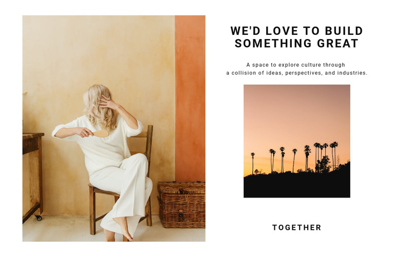 Building something great Squarespace Template Alternative