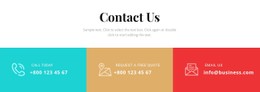 Free CSS Layout For Contact Our Business