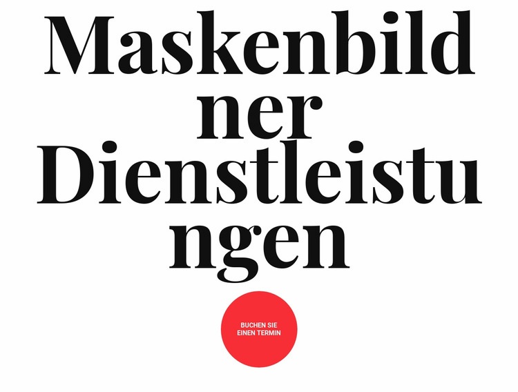 Maskenbildner Dienstleistungen Website-Modell