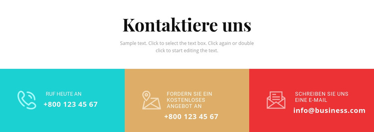 Kontaktieren Sie unser Geschäft Website-Vorlage