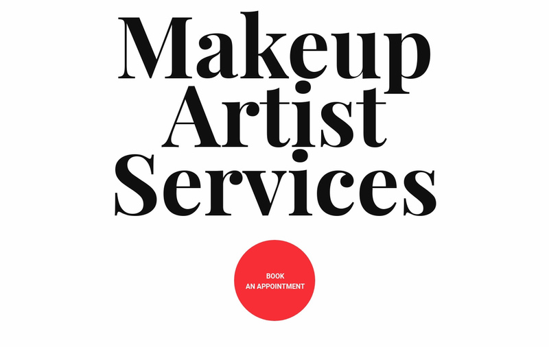 Makeup artist services Elementor Template Alternative