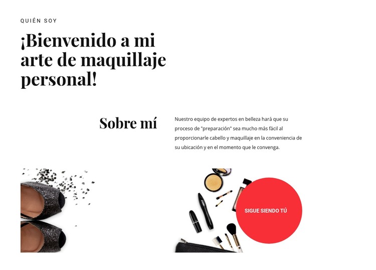 Arte de maquillaje personal Plantilla CSS