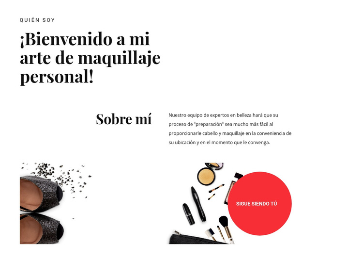 Arte de maquillaje personal Tema de WordPress