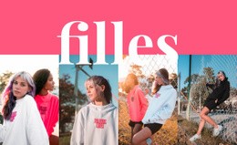 Conception Web Gratuite Pour Collection De Sport Pour Filles