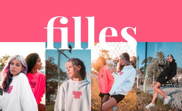 Collection de sport pour filles Conception de site Web