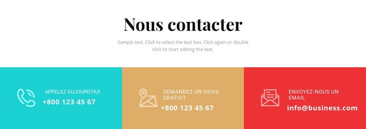 Contactez notre entreprise Créateur de site Web HTML