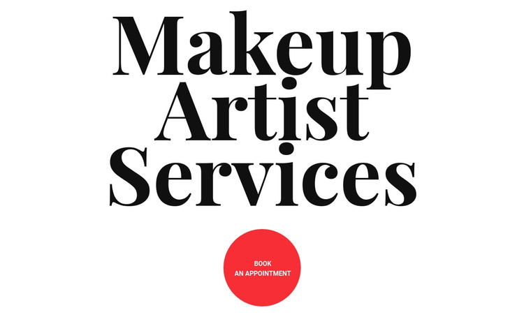 Makeup artist services Homepage Design