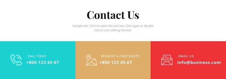 Contact our business Homepage Design