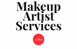 Makeup Artist Services - HTML5 Website Builder