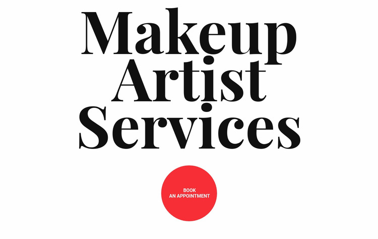 Makeup artist services Html Website Builder