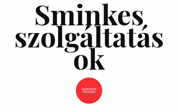 Sminkes szolgáltatások Sablon