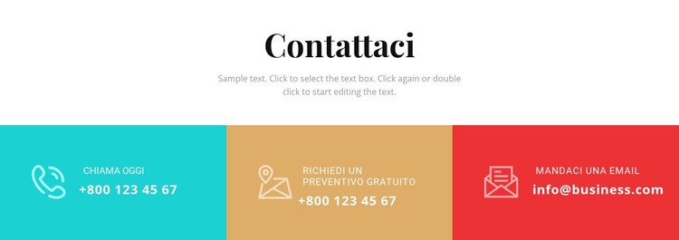 Contatta la nostra attività Costruttore di siti web HTML