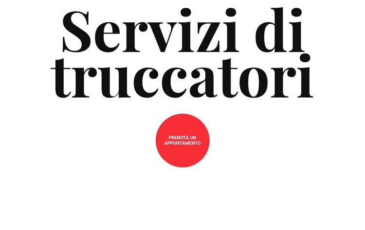 Servizi di truccatori Un modello di pagina