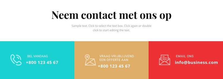 Neem contact op met ons bedrijf Bestemmingspagina