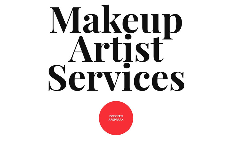 Diensten voor make-upartiesten HTML-sjabloon