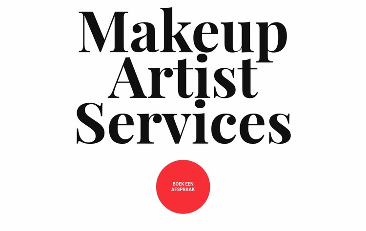 Diensten voor make-upartiesten Html Website Builder