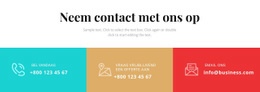 Neem Contact Op Met Ons Bedrijf - Responsieve HTML5-Sjabloon