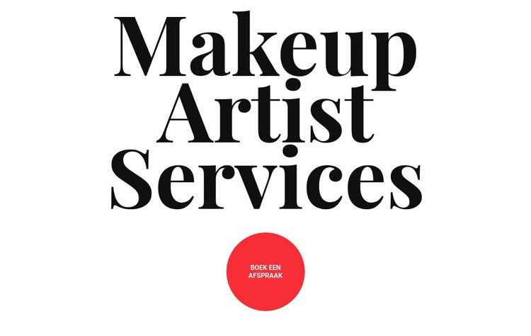 Diensten voor make-upartiesten HTML5-sjabloon