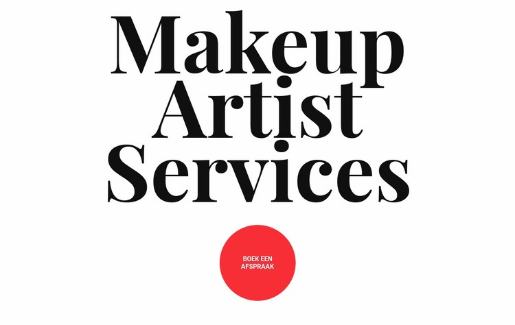 Diensten voor make-upartiesten Website Builder-sjablonen