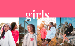 Multipurpose One Page Template For Girls Sport Collection