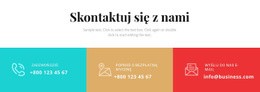 Responsywny Szablon Internetowy Dla Skontaktuj Się Z Naszą Firmą