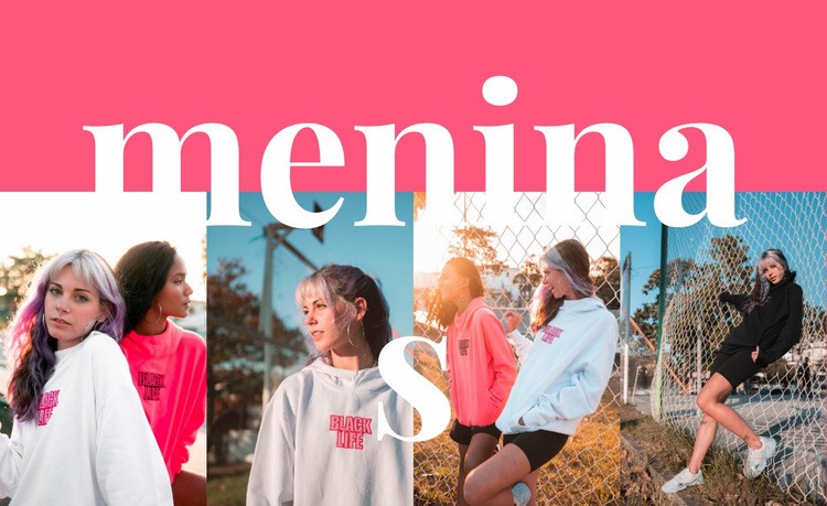 Coleção de esportes para meninas Construtor de sites HTML