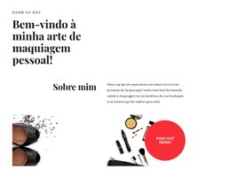 Arte De Maquiagem Pessoal - Design Definitivo Do Site