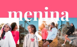Coleção De Esportes Para Meninas Modelo CSS Responsivo