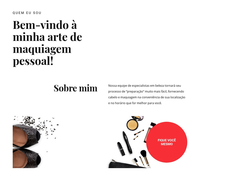 Arte de maquiagem pessoal Tema WordPress