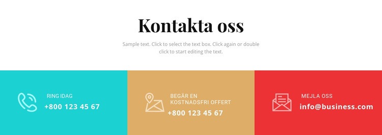 Kontakta vårt företag HTML-mall