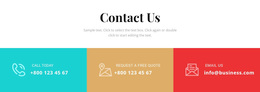 Responsive Web Template For Contact Our Business