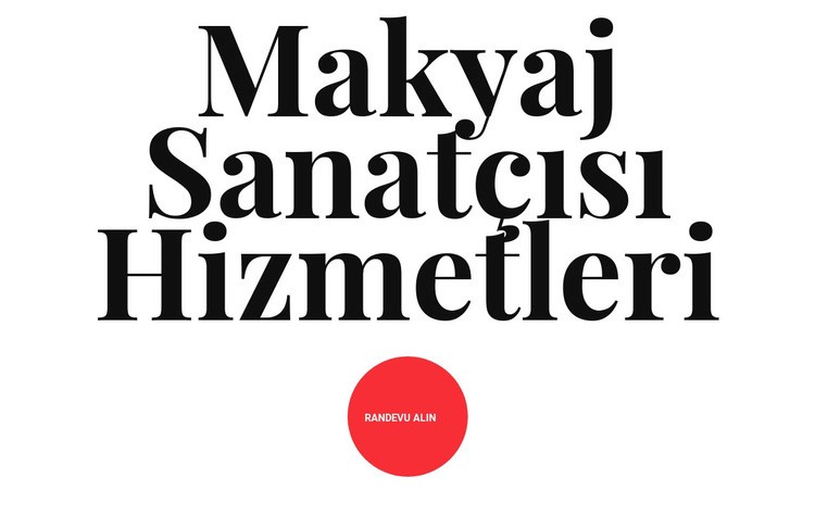 Makyaj sanatçısı hizmetleri Html Web Sitesi Oluşturucu