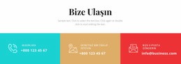 İşletmemizle Iletişime Geçin Için Duyarlı Web Şablonu