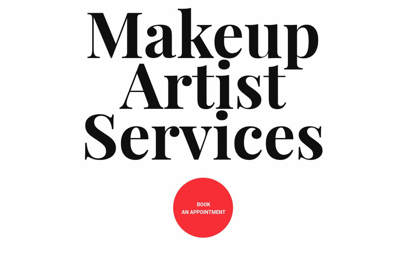 Makeup artist services Web Page Design