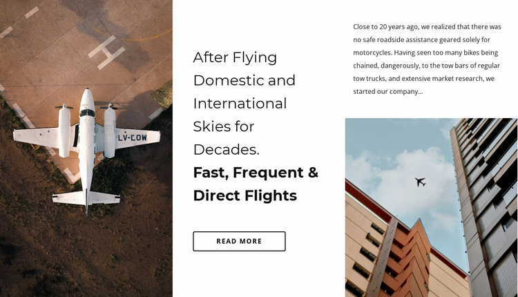 Fast, frequent transportation Landing Page