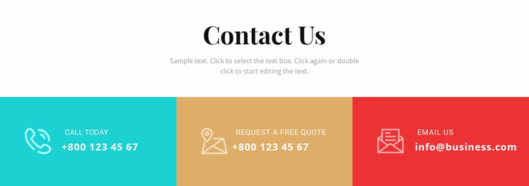 Contact our business Landing Page