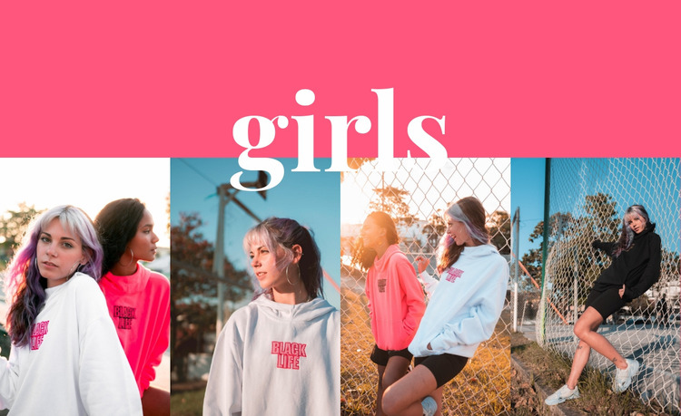 Girls sport collection WordPress Website Builder