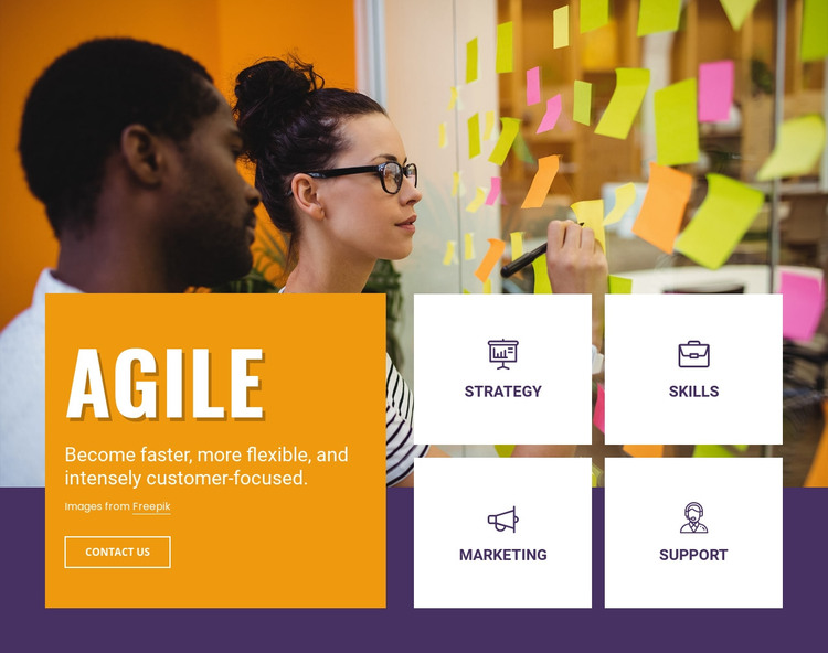 Agile consulting services Homepage Design