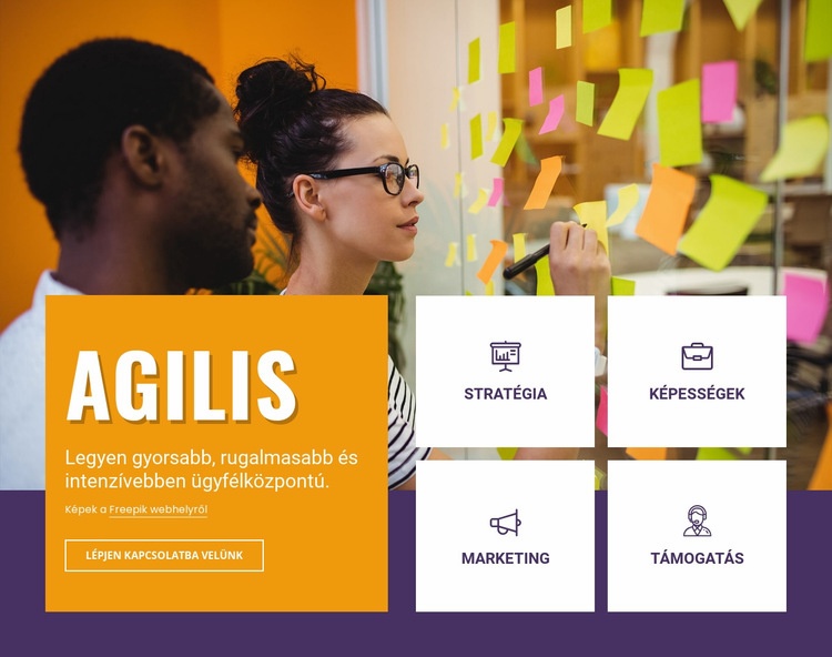 Agilis tanácsadási szolgáltatások Weboldal tervezés