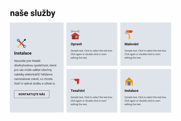 Kvalitní opravárenské služby Šablona HTML