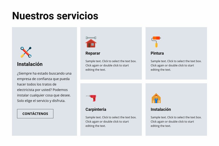 Servicios de reparación de calidad Plantillas de creación de sitios web