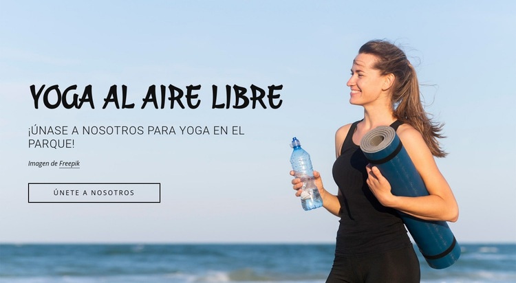Clases de fitness al aire libre Maqueta de sitio web