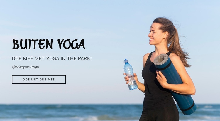 Outdoor fitnesslessen Website mockup