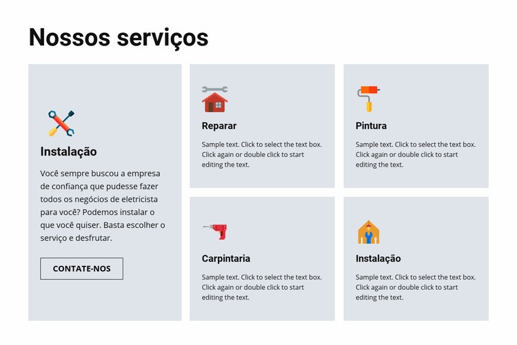 Serviços de reparo de qualidade Modelos de construtor de sites