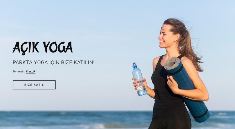 Açık havada fitness dersleri Bir Sayfa Şablonu